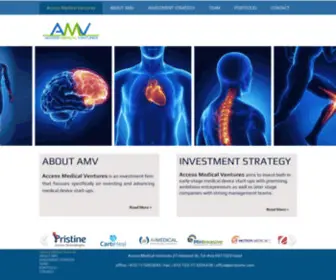 Accessmv.com(Access Medical Ventures) Screenshot