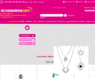 Accessoirescom.com(Grossiste bijoux fantaisie pas cher) Screenshot
