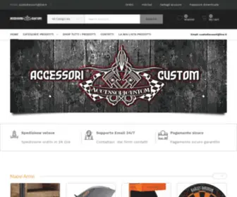 Accessoricustom.com(Accessori custom vendita accessori Harley Davidson accessori moto custom) Screenshot