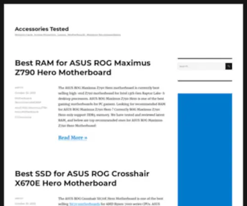Accessorytested.com(Accessories Tested) Screenshot