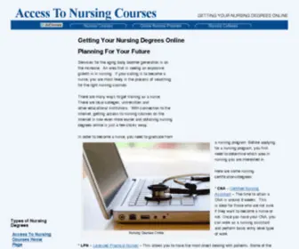 Accesstonursingcourses.com(Access to Nursing courses) Screenshot