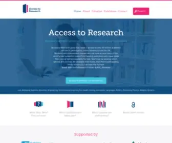 AccesStoresearch.org.uk(Access To Research) Screenshot