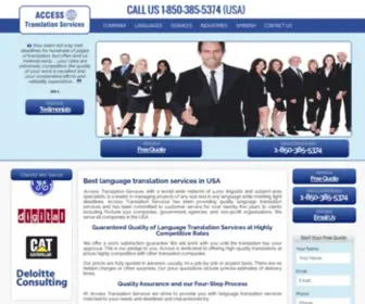 Accesstranslation.com(Language Translation Services Company in NYC/Houston/Chicago) Screenshot