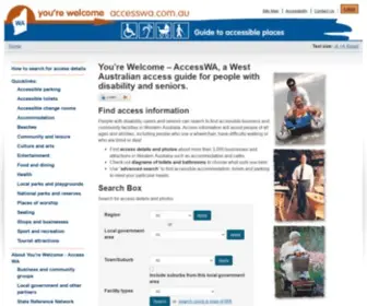 Accesswa.com.au(You're Welcome Access WA) Screenshot