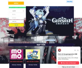 AccGamegenshin.com(Shop Genshin Impact TuanMax) Screenshot