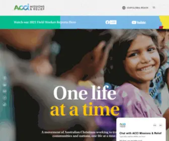 Acci.org.au(ACCI Missions & Relief) Screenshot