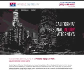 Accidentfighters.com(Los Angeles Personal Injury Attorneys) Screenshot