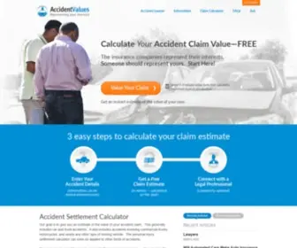 Accidentvalues.com(Accident Settlement Calculator) Screenshot