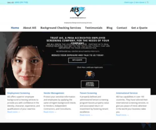 Accinfosys.com(Background Screening Company) Screenshot