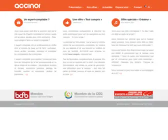 Accinor.com(L'expert-comptable qui propose aux entreprises un forfait tout compris) Screenshot