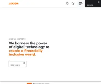 Accion.org(Powering Financial Inclusion Through Digital Technology) Screenshot