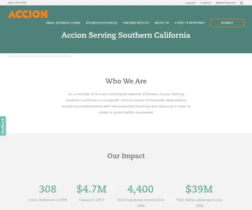 Accionsandiego.org(ACCION San Diego) Screenshot