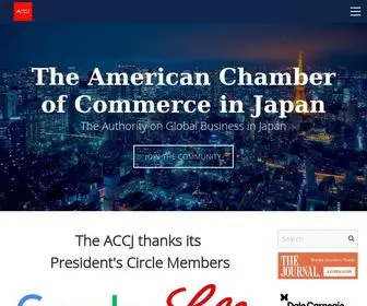 ACCJ.or.jp(The American Chamber of Commerce in Japan) Screenshot