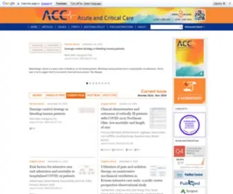 AccJournal.org(Acute and Critical Care) Screenshot
