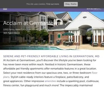 Acclaimatgermantown.com(Germantown Affordable Apartments) Screenshot