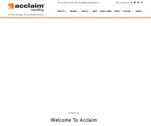 Acclaimhandling.com(Forklift Hire Sales) Screenshot