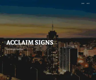 Acclaimsigns.ca(Acclaimsigns) Screenshot