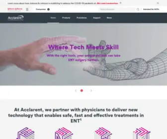 Acclarent.com(J&J Medical Devices) Screenshot
