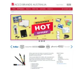 Accobrands.com.au(ACCO Brands) Screenshot