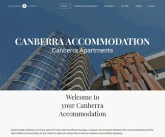 Accommodatecanberra.com.au(Our Home page. Accommodate Canberra) Screenshot