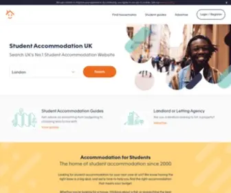 Accommodationforstudents.com(Student Accommodation UK) Screenshot