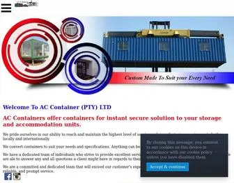 Accontainers.co.za(AC Containers offering container solutions) Screenshot