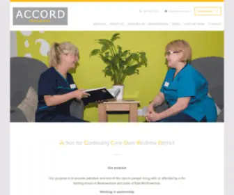 Accordhospice.org.uk(Action for Continuing Care Over Renfrew District) Screenshot