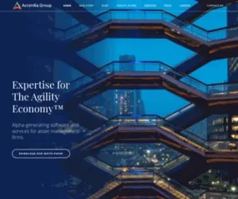 Accordia-Group.com(Alpha-generating software and services for asset management firms. Reduce COSTS) Screenshot