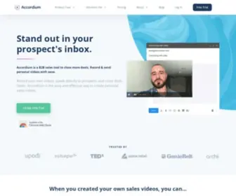 Accordium.com(Accordium makes it easy for salespeople to record) Screenshot