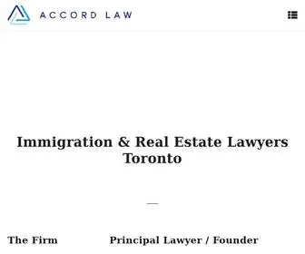 Accordlaw.ca(Real Estate & Immigration Lawyers) Screenshot