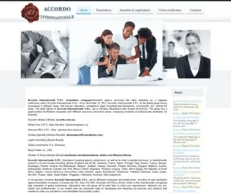 Accordointernazionale.com(Translation agency) Screenshot