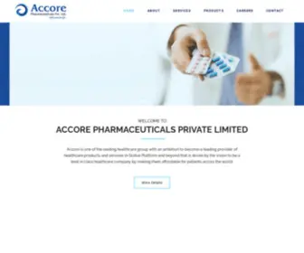 Accorepharma.com(Accore Pharmaceuticals Private Limited) Screenshot