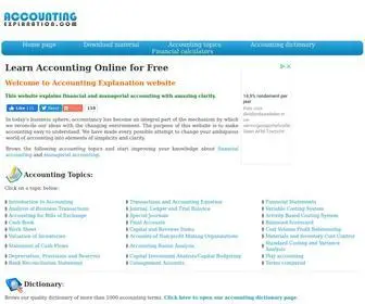 Accountingexplanation.com(Learn Accounting Online for Free) Screenshot