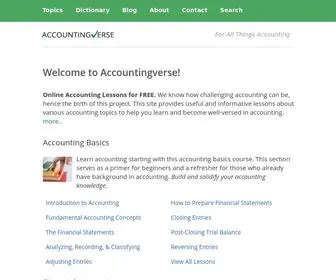 AccountingVerse.com(Online Resource For All Things Accounting) Screenshot