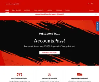 Accounts-Pass.com(In Accounts Pass store you can buy social network accounts) Screenshot