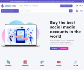 Accounts-Store.com(Buy social media accounts for sale) Screenshot