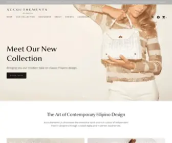 Accoutrementsla.com(The Art of Contemporary Filipino Design) Screenshot