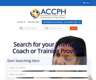 ACCPH.org.uk(Therapists And Coaches Directory) Screenshot
