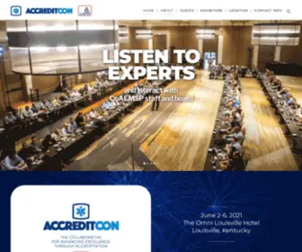 Accreditcon.org(The Collaborative For Advancing Excellence thru CAAHEP Accreditation for Paramedic Educational Programs) Screenshot