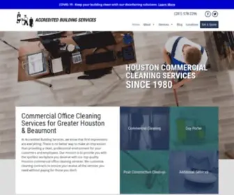 Accreditedbuildingservices.com(Houston Commercial Office Cleaning) Screenshot