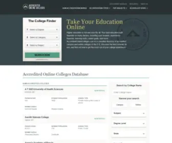 Accreditedonlinecolleges.com(The Best Accredited Online Colleges of 2018) Screenshot