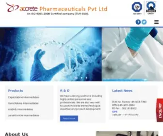 Accretepharma.com(Accrete Pharmaceuticals Private Limited) Screenshot