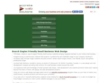 Accretewebsolutions.ca(Search Engine Friendly Small Business Web Design) Screenshot