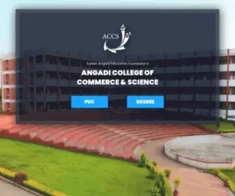 ACCSBGM.org(Angadi College of Commerce & Science) Screenshot