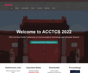 ACCTCS.org(ACCTCS 2022) Screenshot