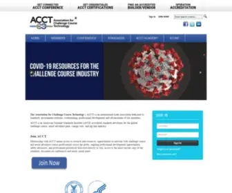 Acctinfo.org(The Association for Challenge Course Technology (ACCT)) Screenshot