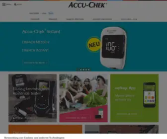 Accu-Chek.at(Willkommen bei Accu) Screenshot