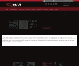 Accubeam.com(Laser Marking & Laser Etching Service Company) Screenshot