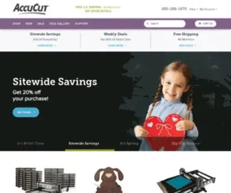 Accucut.com(Die Cutting Products for Craft) Screenshot