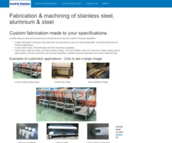 Accufabsolutions.com.au(Fabrication & machining of stainless steel) Screenshot